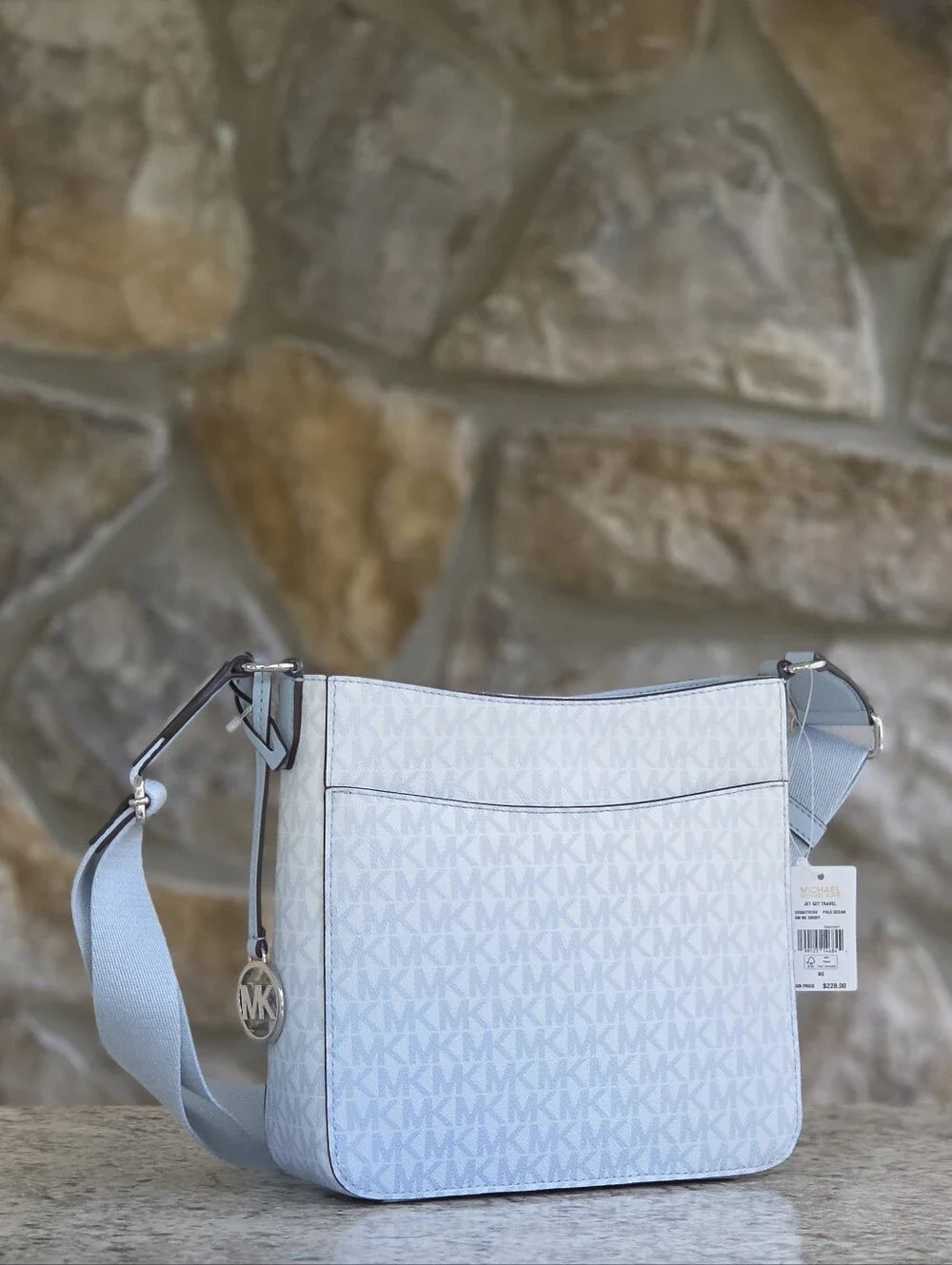 Michael Kors Jet Set Travel Small Logo Ombré Blue Crossbody